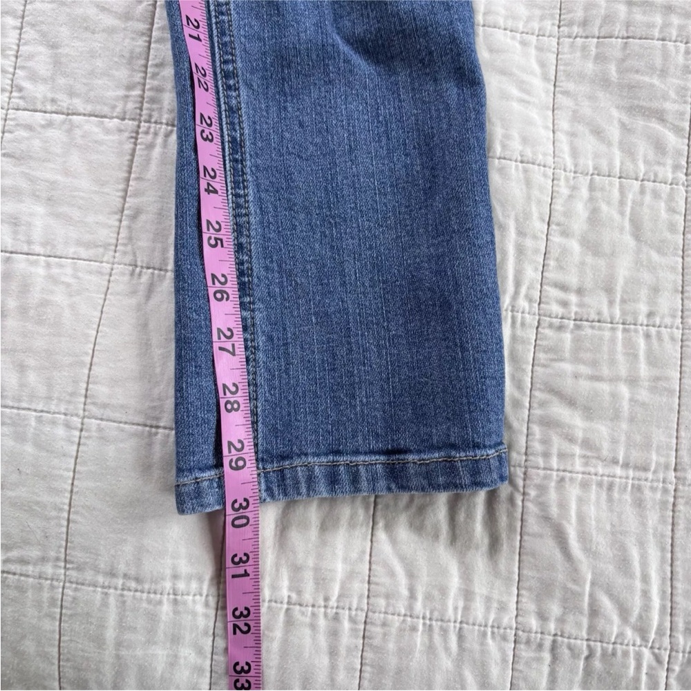 Democracy Womens 8 Distressed Girlfriend Embroidered Floral Blue Jean - Picture 10 of 13